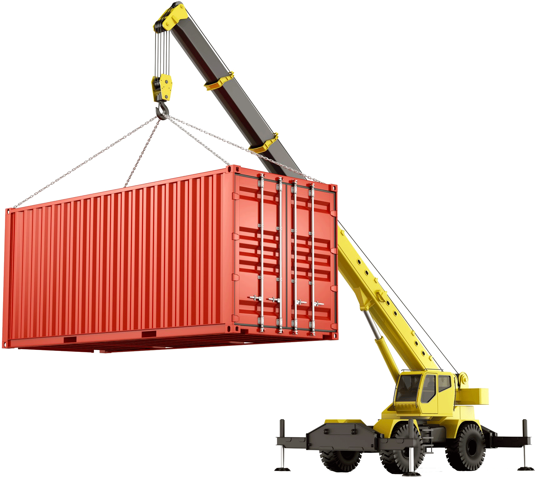 Container handling crane